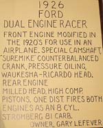 26 Ford Model T Dual Engine Racer Sign