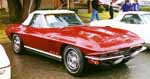 66 Dark Red Corvette